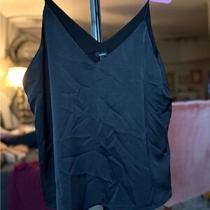Express Black Satin V-Neck Camisole